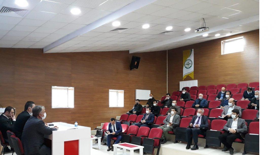 İş Sağlığı ve Güvenliği Kurulu  Toplantısı İlçe Milli Eğitim Müdürü Ahmet KINA başkanlığında gerçekleştirildi.